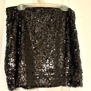 LA Express Black Sequin mini skirt. Size XS.